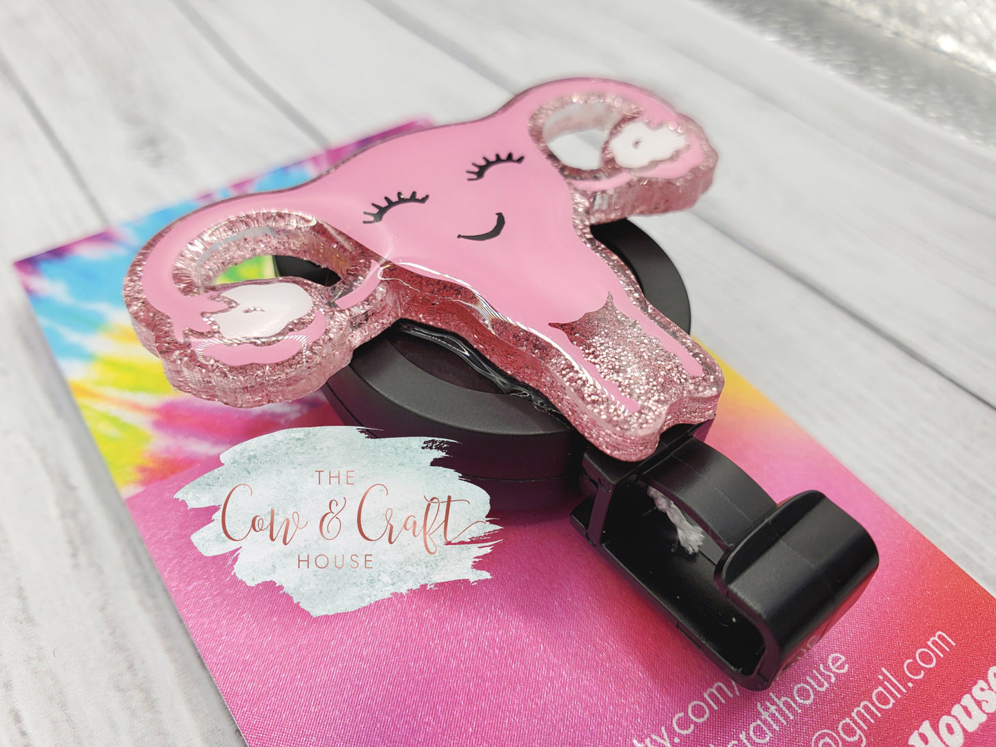 Uterus Badge Reel, Cute Gynecology Nurse Badge