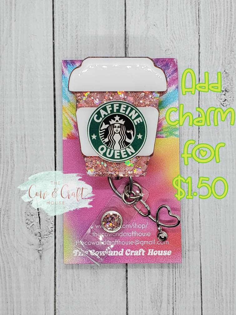 Halloween Cat Pumpkin Badge Reel: Glitter Nurse ID Holder