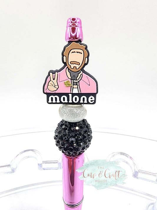 Post Malone Beaded Pen, Teacher Gift, Black Ink