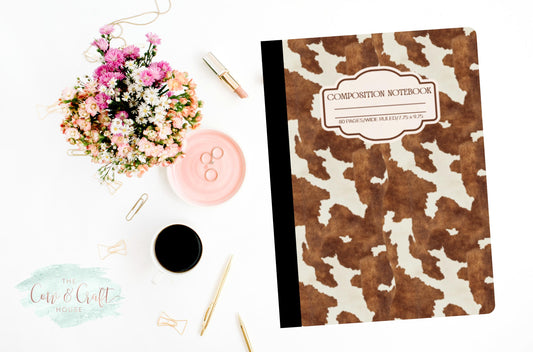 Cow Print Composition Notebook – Farmcore, Back to School