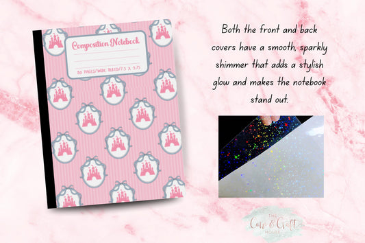 Pink Castle Composition Notebook – Girly Coquette, 80 Pages