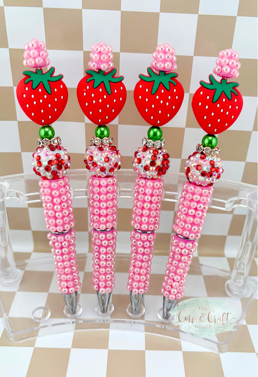 Strawberry Focal Bead Pen