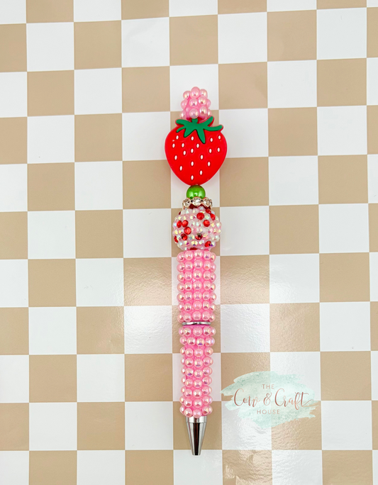 Strawberry Focal Bead Pen