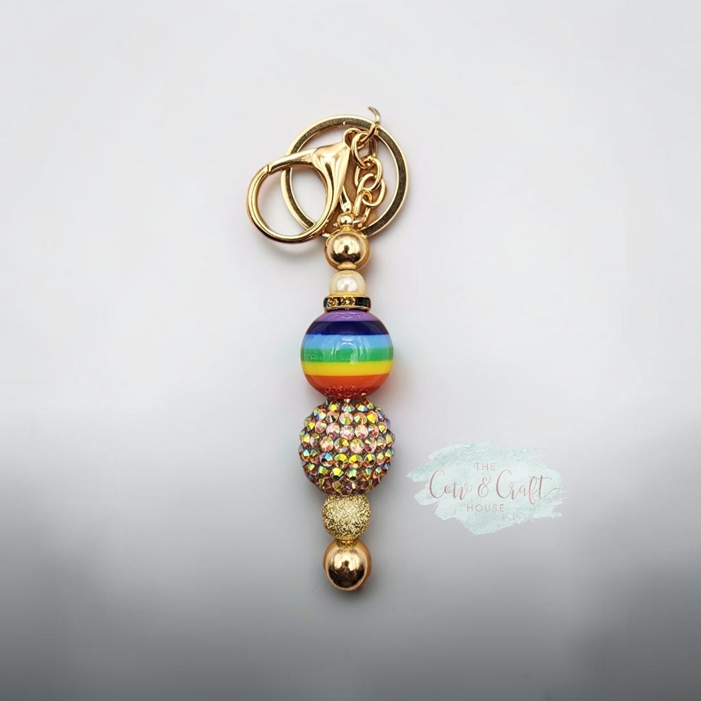 Rainbow Pride Keychain | Handmade Beaded Keychain | Pride Month Gift | Love Is Love Accessory