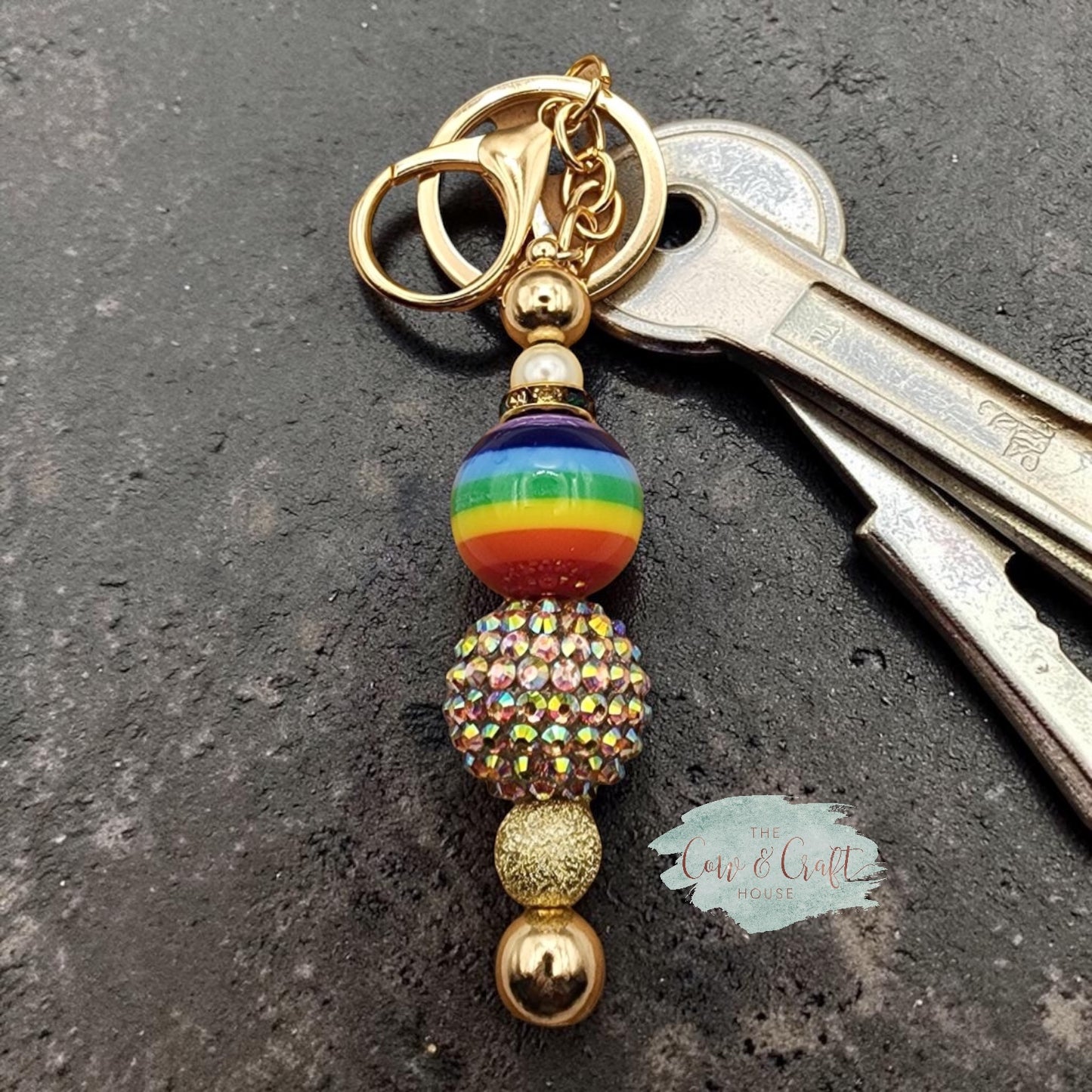 Rainbow Pride Keychain | Handmade Beaded Keychain | Pride Month Gift | Love Is Love Accessory