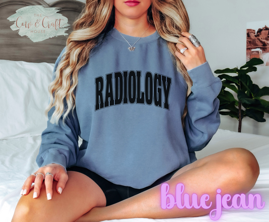 Radiology Sweatshirt Comfort Colors 1566 | Rad Tech Shirt Xray Tech Pullover Imaging Tech Gift