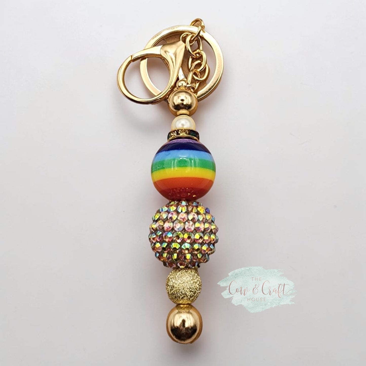Rainbow Pride Keychain | Handmade Beaded Keychain | Pride Month Gift | Love Is Love Accessory