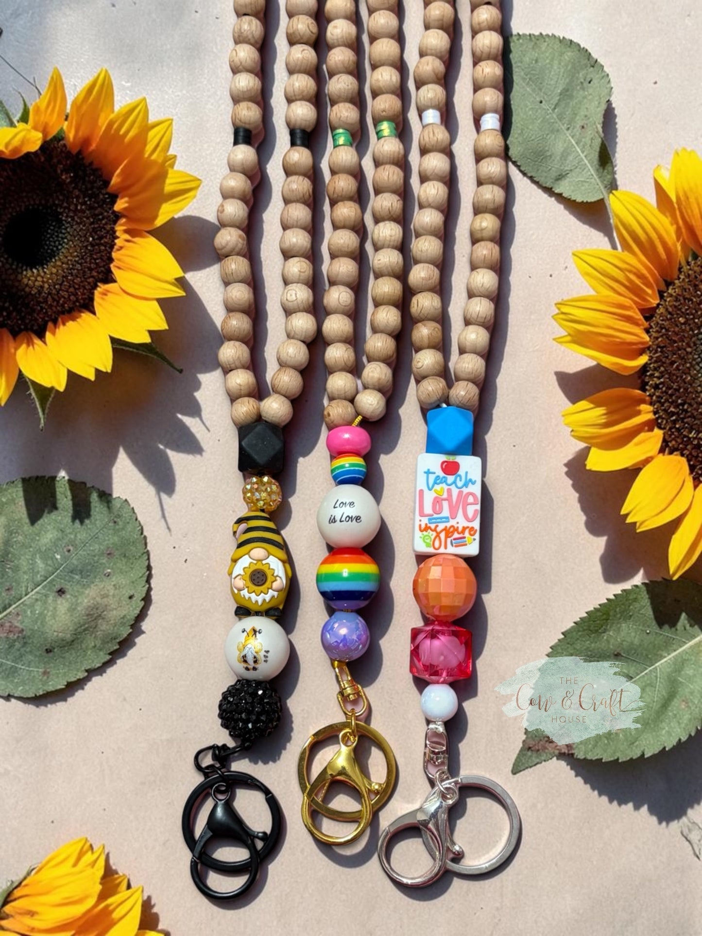 Teacher Breakaway Lanyard | Wood Bead Lanyard | Choose Your Style | Teacher Gift | Badge Holder