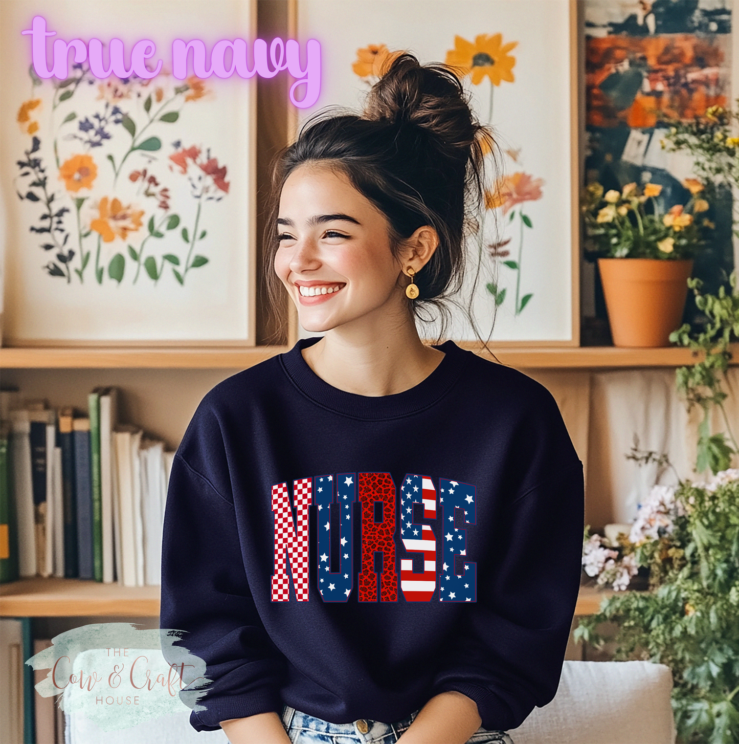 Patriotic Comfort Colors 1566 Sweatshirt, Red White Blue Sweatshirt, USA Stars Sweatshirt, Checkered Leopard Print Sweatshirt, Fourth of July Crewneck, Americana Sweatshirt