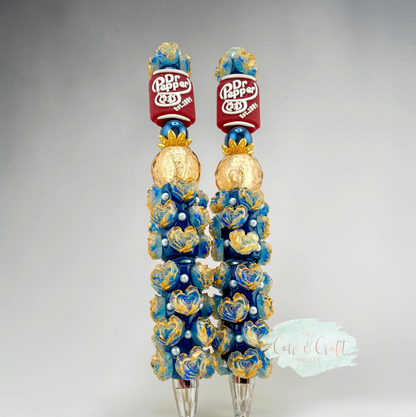 Dr Pepper Beaded Pen – Black Ink Twist Pen