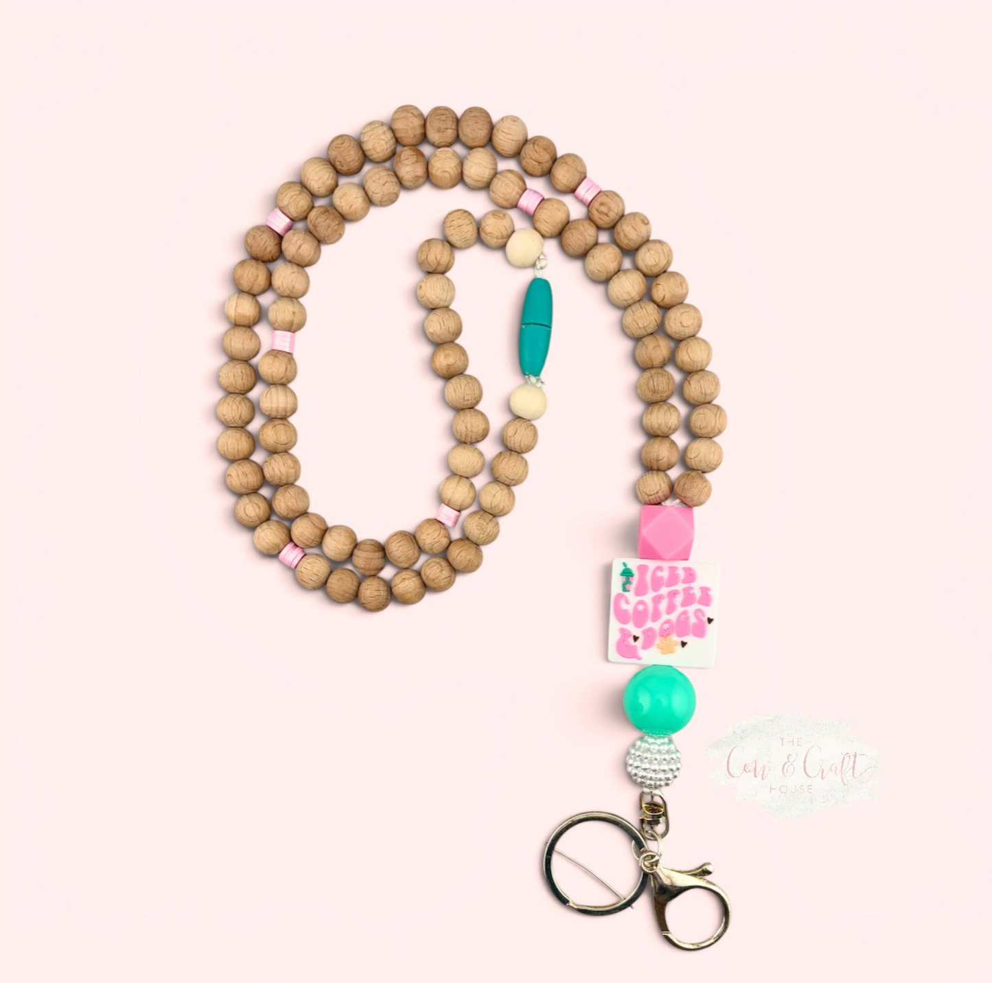 Iced Coffee & Dogs Teacher Lanyard