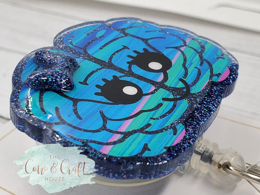 Brain Badge Reel • Retractable ID Holder, Neurology Gift