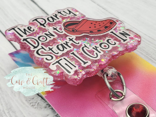 Croc Badge Reel: Funny RN Nurse Badge Holder