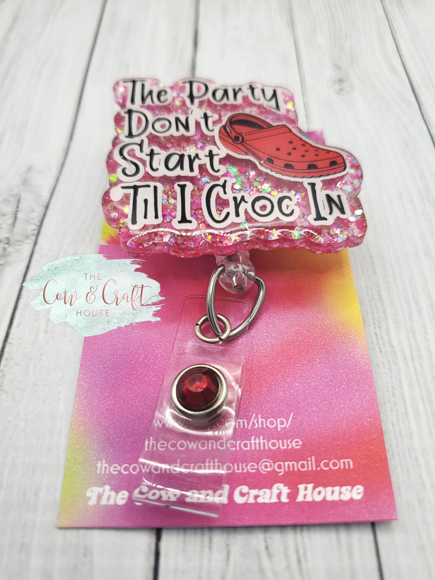 Croc Badge Reel: Funny RN Nurse Badge Holder