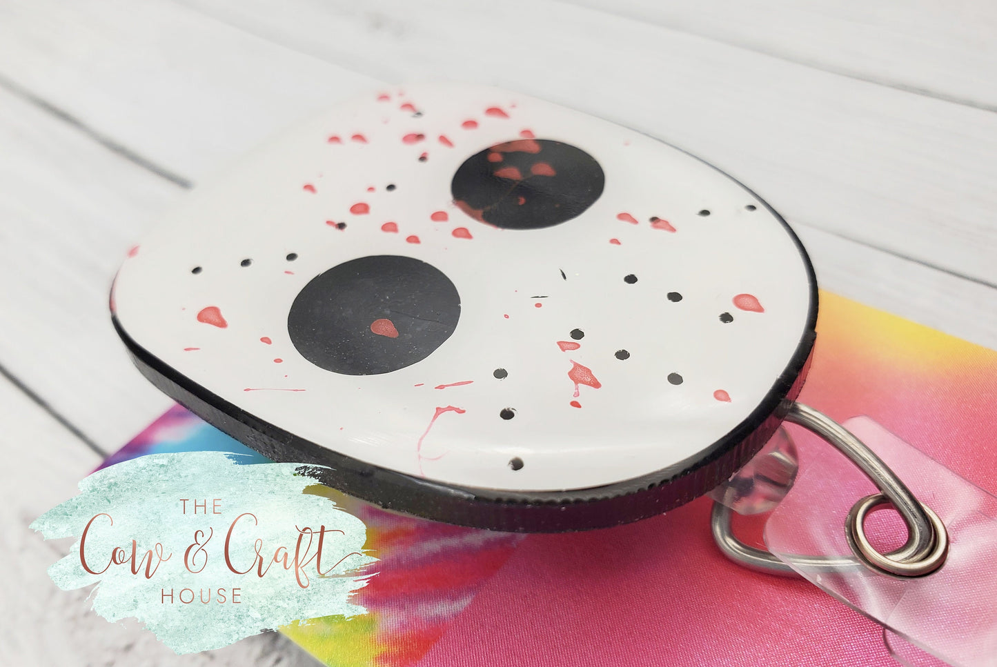 Halloween Horror Mask Badge Reel: Nurse ID Badge