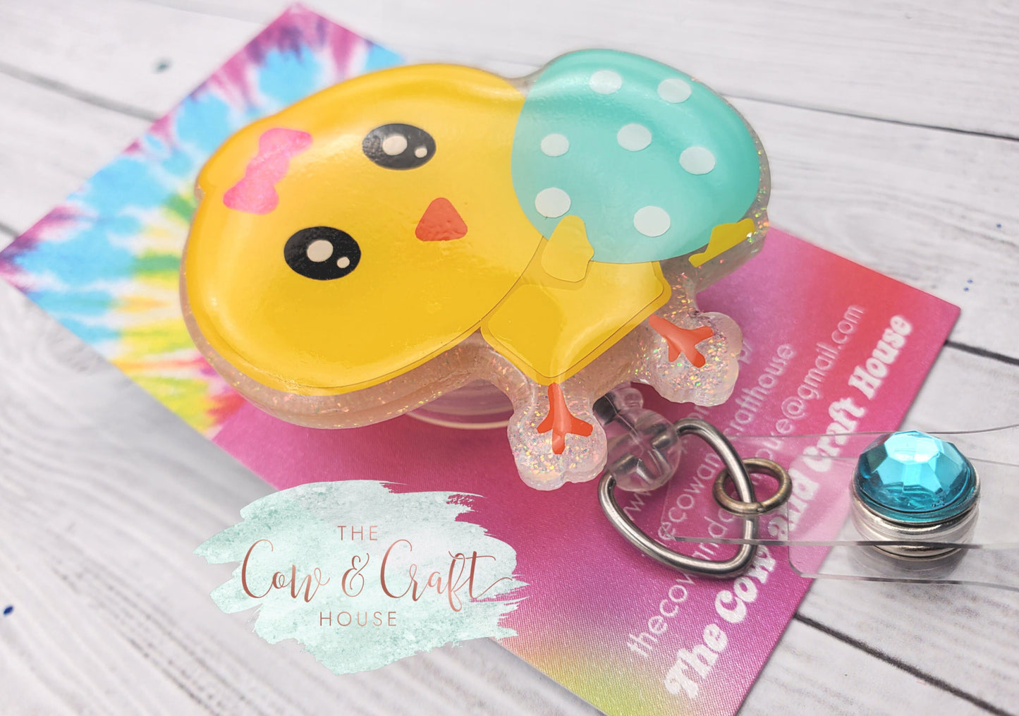 Easter Chick Badge Reel, Easter Badge Reel, Nurse Badge Reel, Easter ID Holder, Holiday Badge Reel