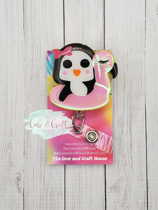 Penguin Floatie Badge Reel: Summer Fun, Nurse Gift