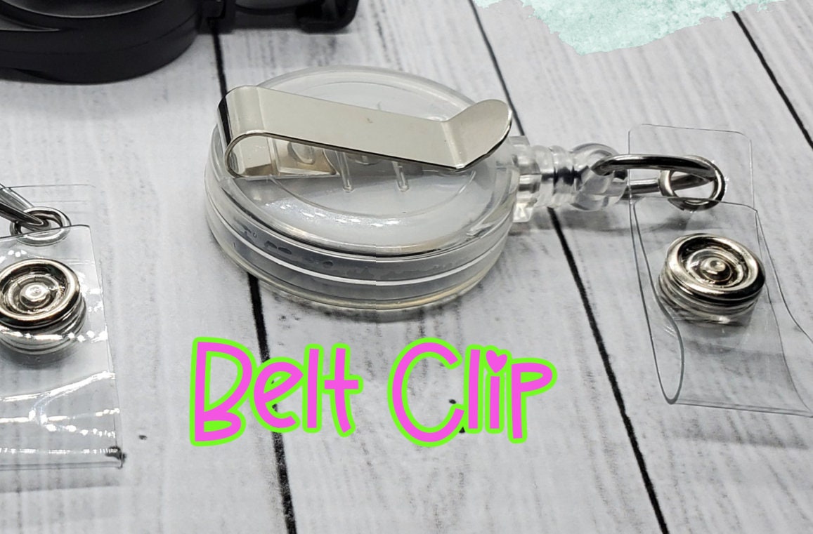 Yorkie Badge Reel: Glitter Puppy ID Holder with Beads