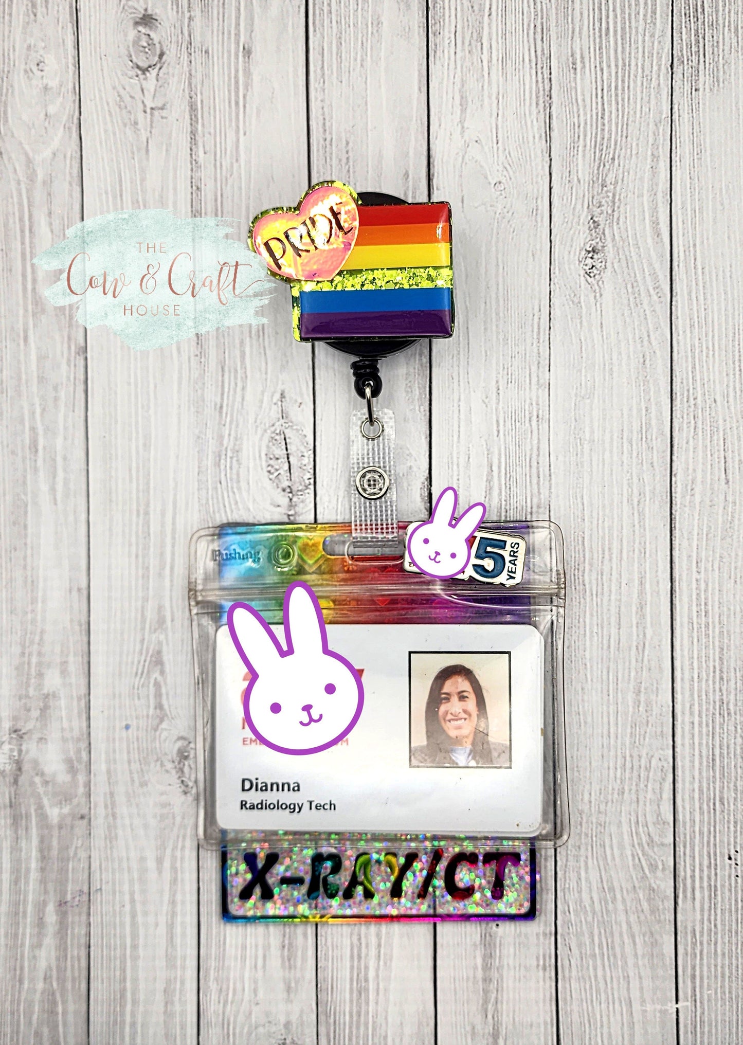 Noodle Bowl Badge Buddy: Horizontal Extended Length, Rad Tech