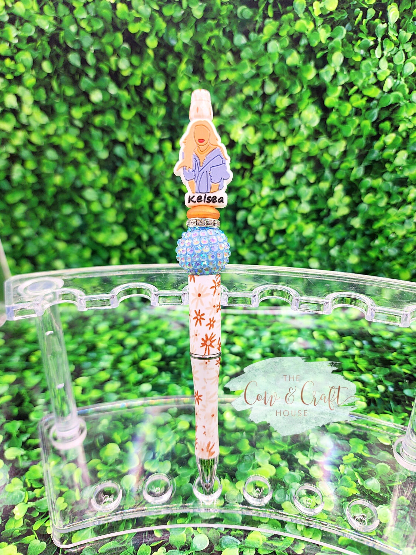 Girly Pop Twist Pen | Black Ink Pen | Pink Sparkle Aesthetic | Cute Pop Star Inspired Writing Pen