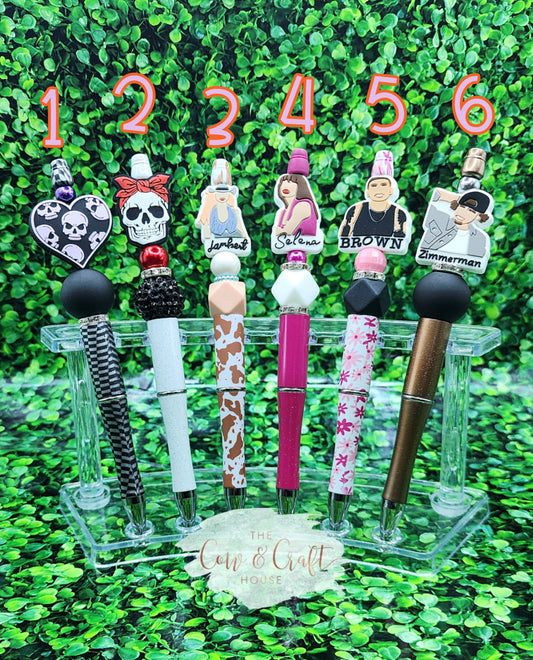 Beaded Pen: Custom Silicone Focal Bead Twist Pen
