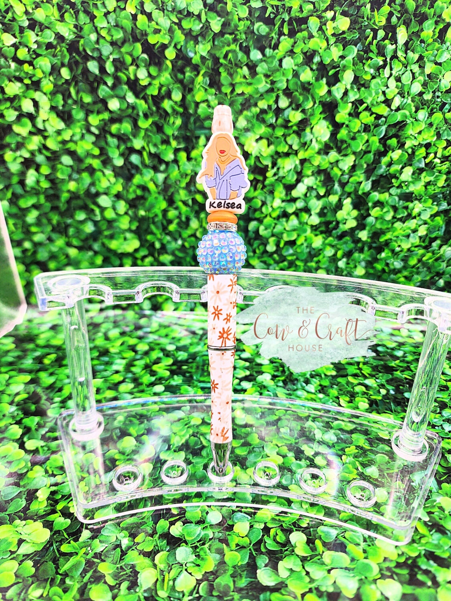 Girly Pop Twist Pen | Black Ink Pen | Pink Sparkle Aesthetic | Cute Pop Star Inspired Writing Pen