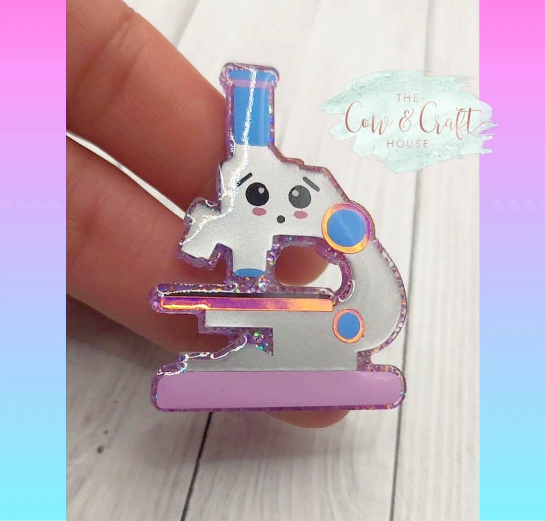 Microscope Badge Reel: Lab Tech ID Holder, Pathologist Gift