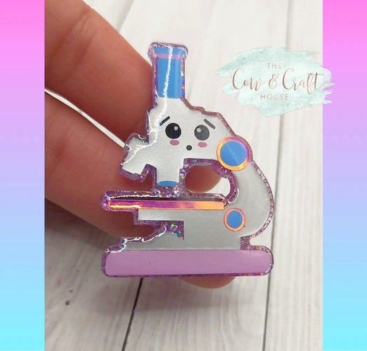 Microscope Badge Reel: Lab Tech ID Holder, Pathologist Gift