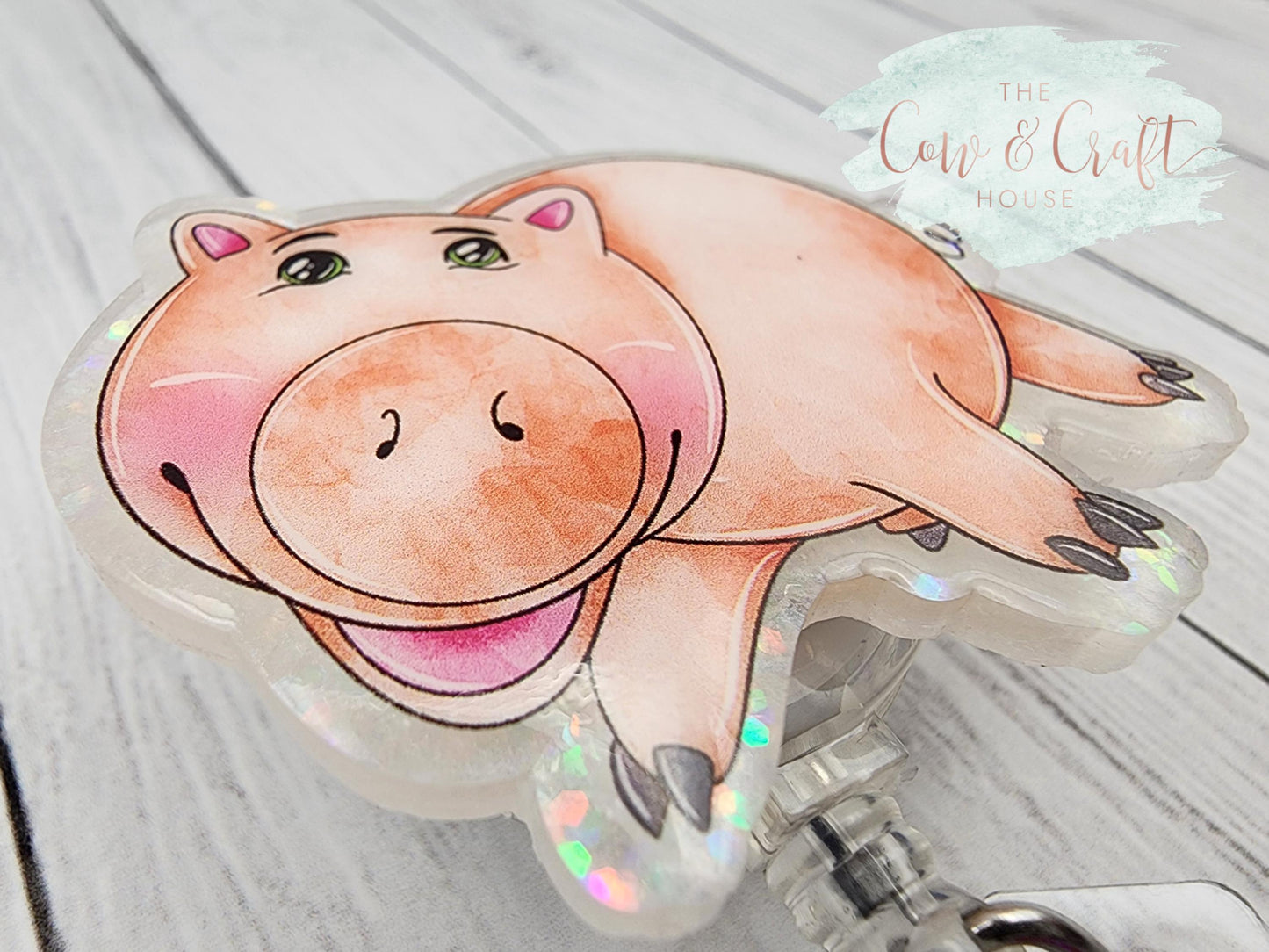 Hamm Badge Reel: Toy Story Glitter ID Holder
