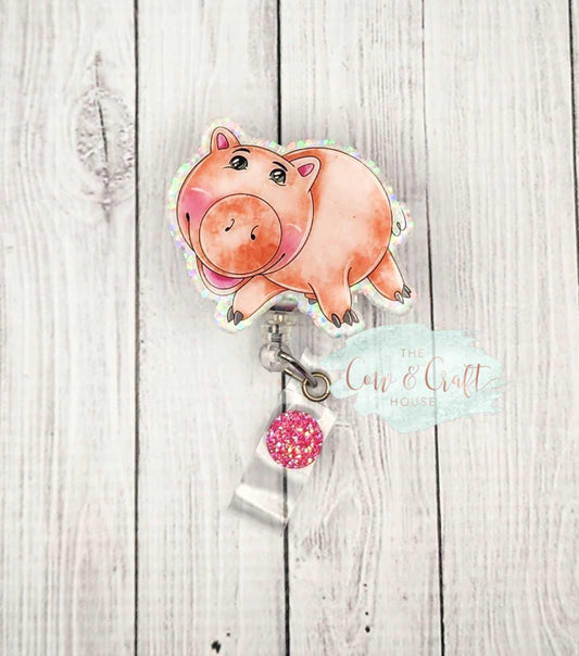 Hamm Badge Reel: Toy Story Glitter ID Holder