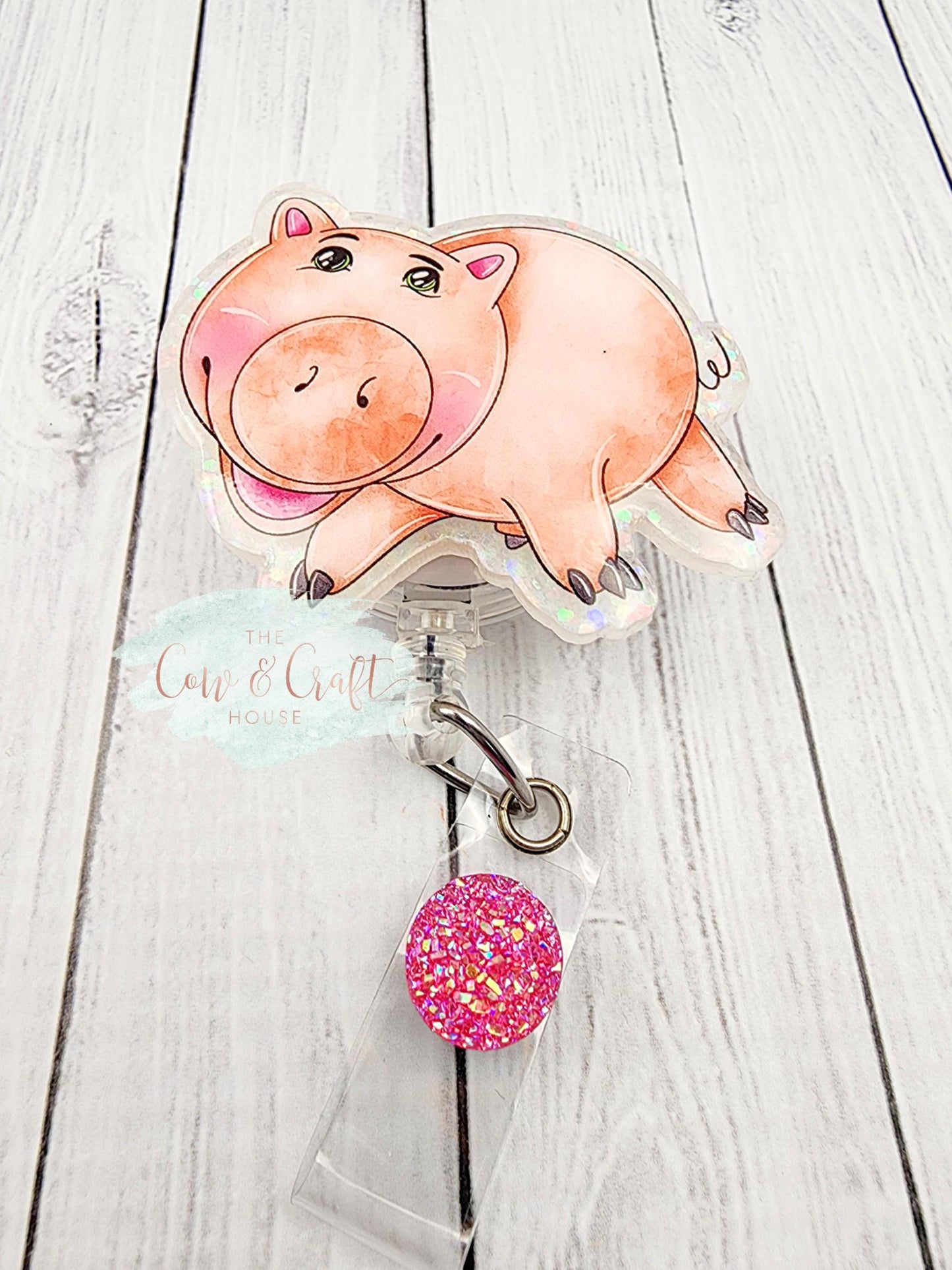 Hamm Badge Reel: Toy Story Glitter ID Holder