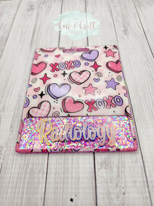 Valentine's Radiology Badge Buddy, Extended Horizontal ID Holder