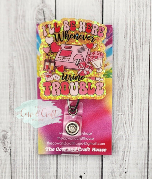 Funny Valentine's Day Badge Reel, Nurse Radiology Swivel Clip