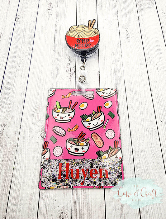 Noodle Bowl Badge Buddy: Horizontal Extended Length, Rad Tech