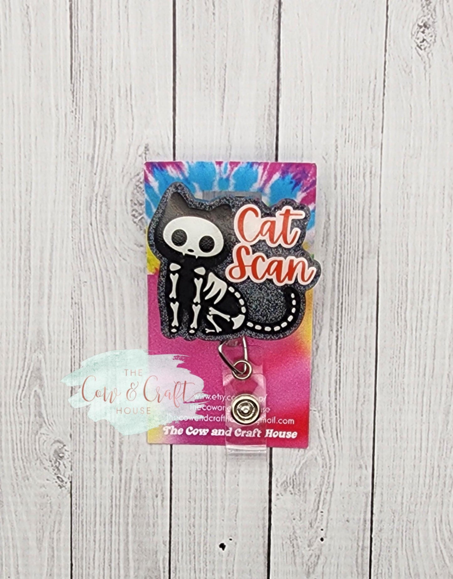 Funny Cat Scan Badge Reel | CT Tech Radiologist Gift