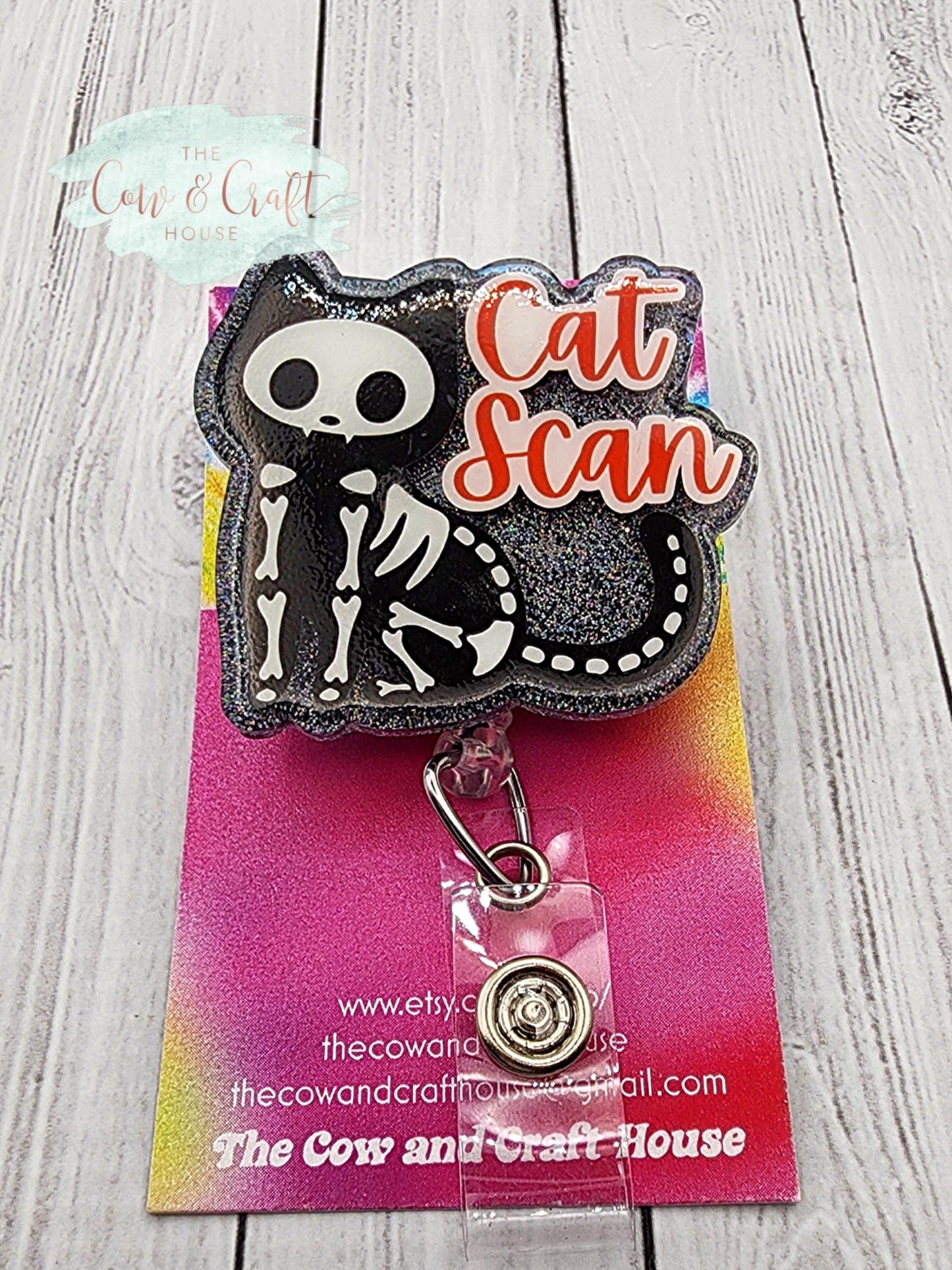 Funny Cat Scan Badge Reel | CT Tech Radiologist Gift