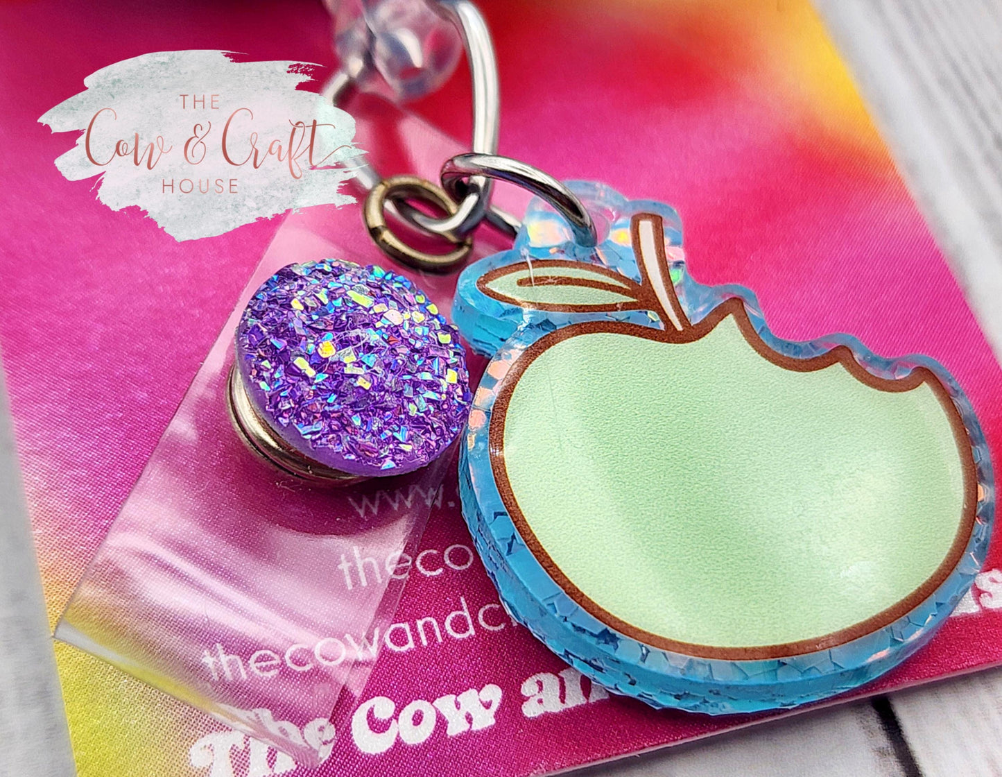Hippo Badge Reel, Acrylic Charm, Retractable ID Badge Holder
