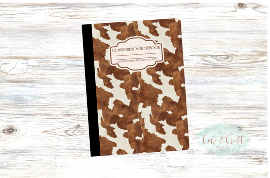 Cow Print Composition Notebook – Farmcore, Back to School