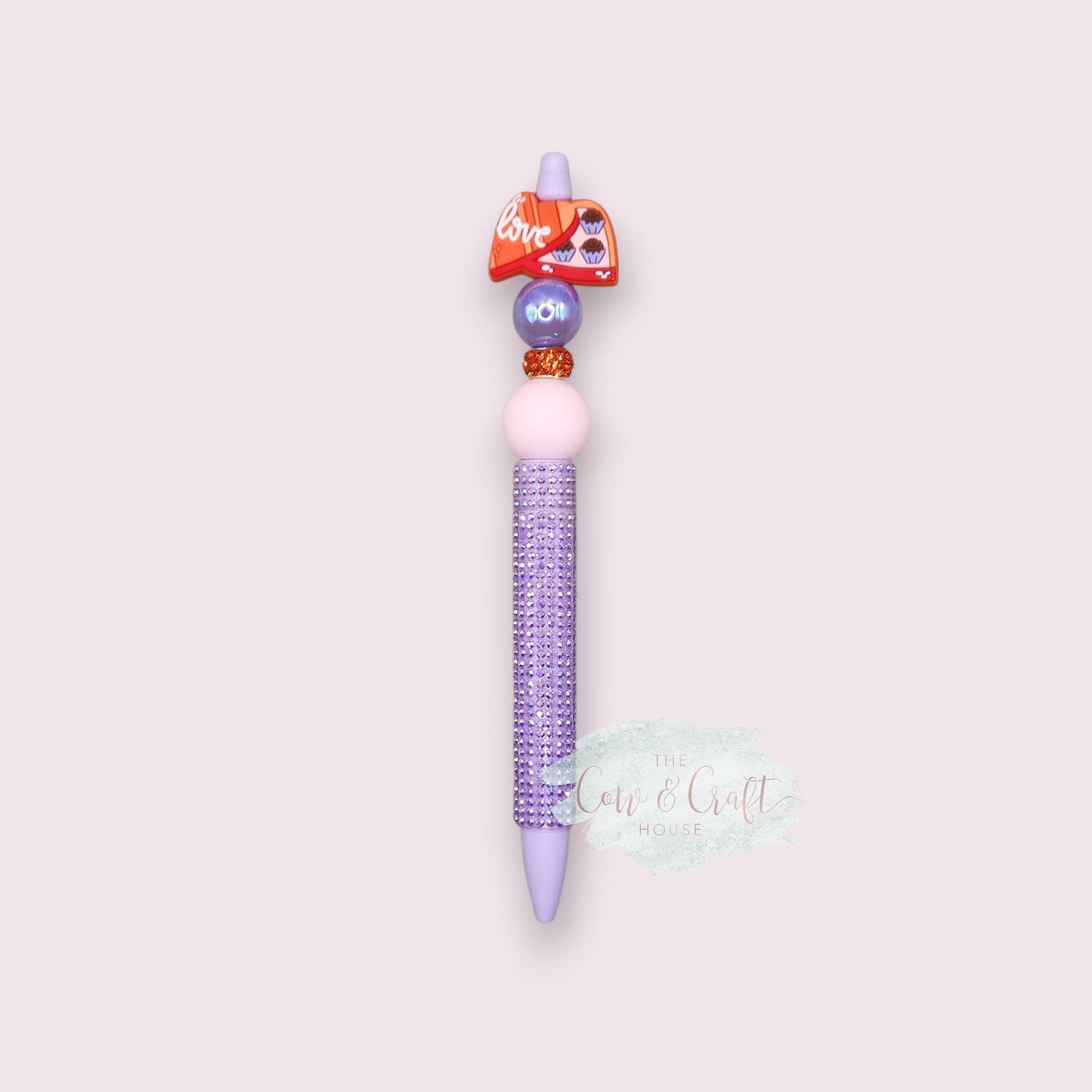 Valentine Beaded Pen | Chocolate Box, Refillable Black Ink