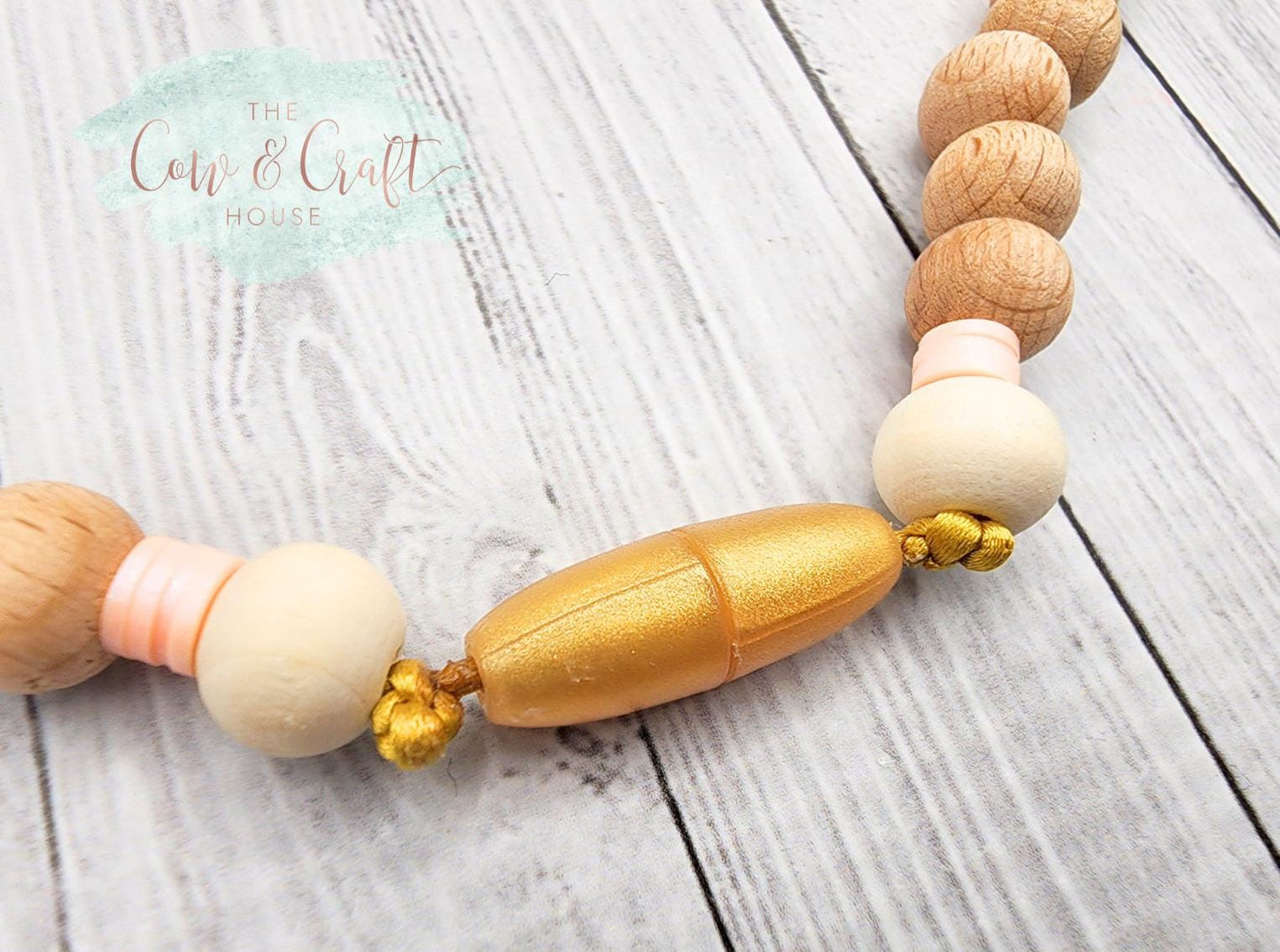 Peach Sunflower Teacher Lanyard: Breakaway ID Badge Holder with Keychain