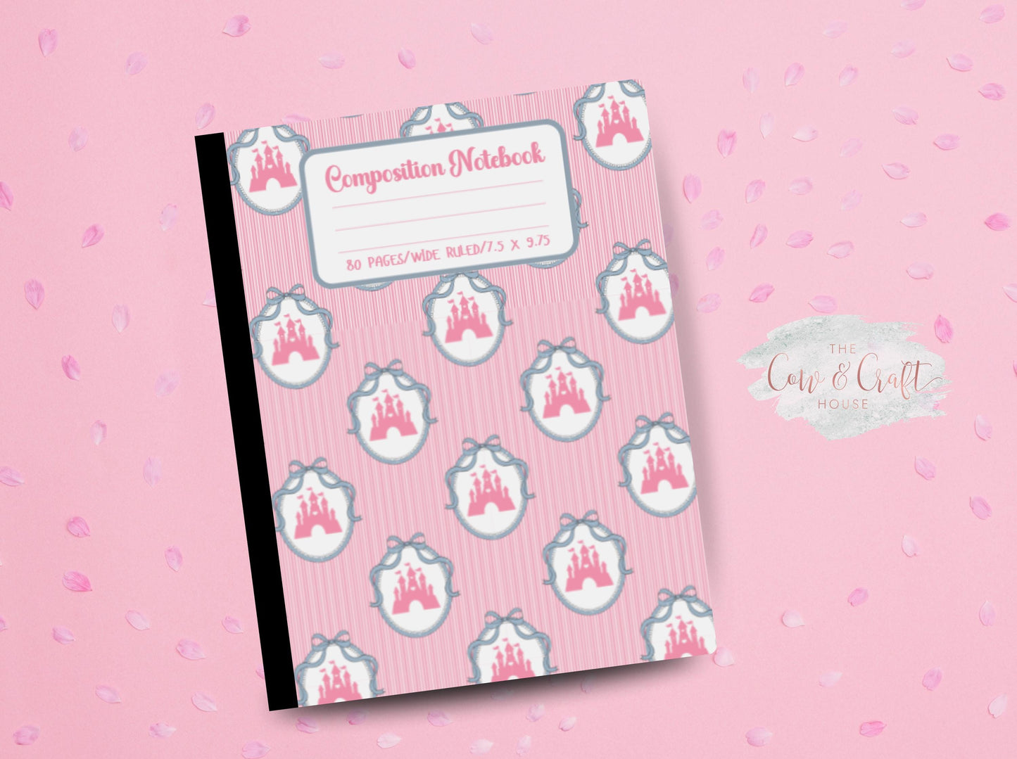 Pink Castle Composition Notebook – Girly Coquette, 80 Pages