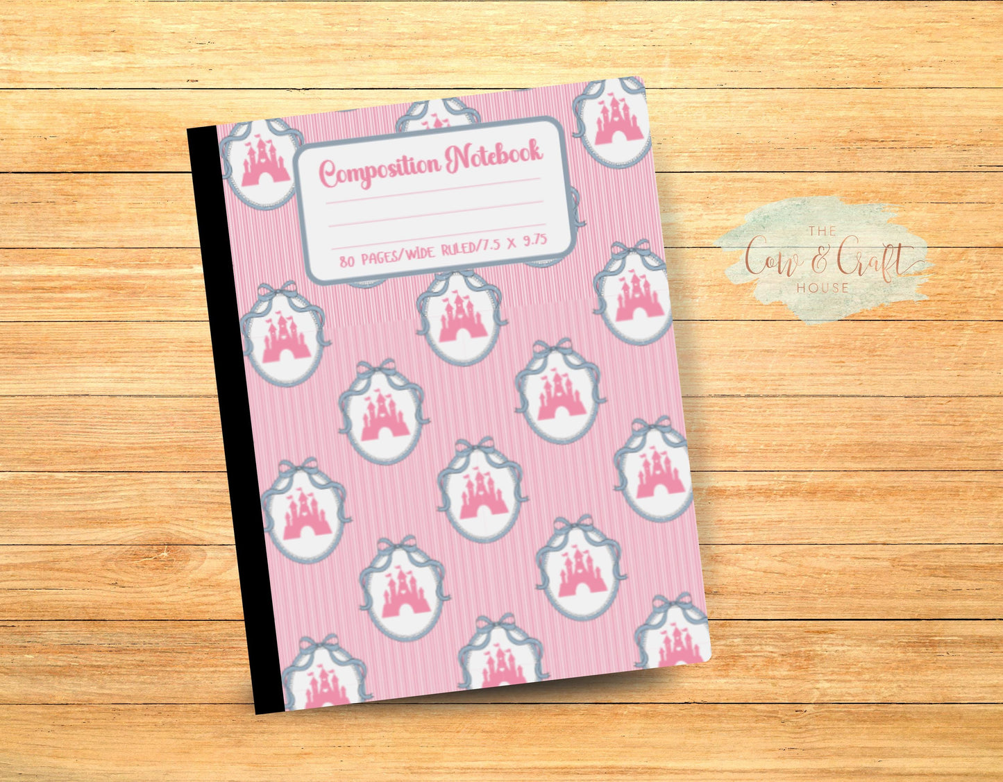 Pink Castle Composition Notebook – Girly Coquette, 80 Pages