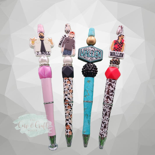 Beaded Pen: Morgan Wallen, Jelly Roll, Custom Silicone Bead Pen