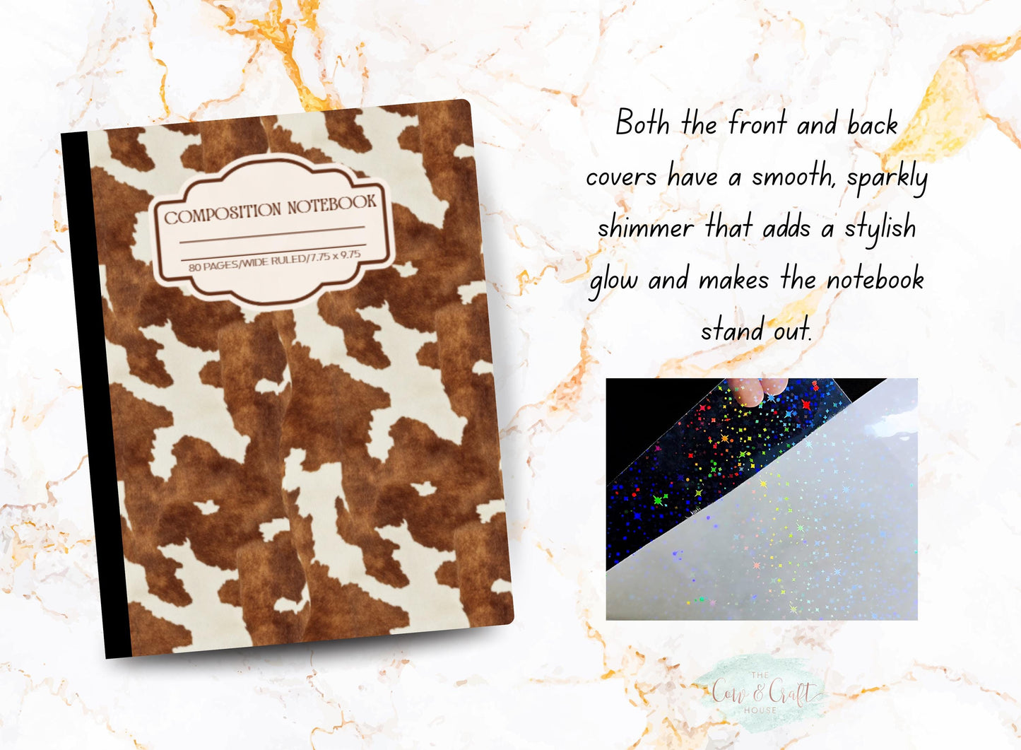 Cow Print Composition Notebook – Farmcore, Back to School