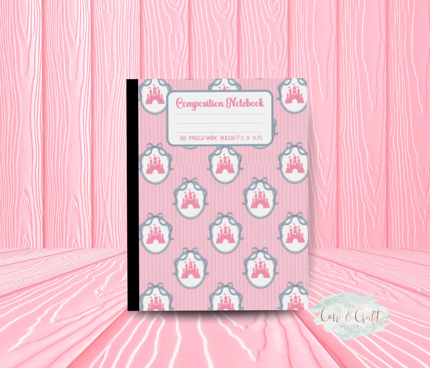 Pink Castle Composition Notebook – Girly Coquette, 80 Pages