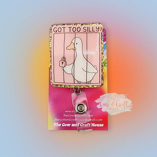 Silly Goose Badge Reel, Nurse Goose Badge ID Holder, Medical Name Holder